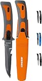 Cressi Vigo Knife - Tauchermesser von Qualität, Grau/Orange, Silber...