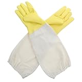 CIYODO Beekeeper Handschuhe mit Langem Ärmel PU und Canvas Elastische...