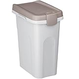 Hummelladen Abfalleimer 15 Liter Weiß-Taupe 33x22x41cm - mit Gummidichtung...