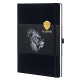 OLLEVRES Notizbuch A4 Punktiert- Premium Papier 120g/m² - Hardcover, 180°...
