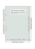 10er Pack - KATEX Stammbuch-Klarsichthüllen - 6-Fach Lochung - für...