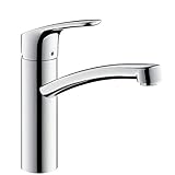 hansgrohe Focus M41 - Küchenarmatur, 1 Stahlart, Wasserhahn Küche mit...