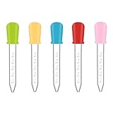 Pipette, 5 Stück 5ml Silikon Kunststoff Pipetten, Liquid Dropper,...