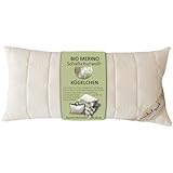 Bio Merino Schafschurwolle Kopfkissen Kissen in 40x80 cm mit 500 Gramm...