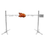 Edelstahl Drehspieß Grill Set mit 5 Stufen Höhenverstellbarer,...