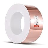 SYCEES 50mm X 30M Kupferband,Schneckenschutz Kupferfolie Selbstklebend, EMI...