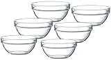 Empilable Glasschale 6cm Schale stapelbar Portionsschale kleines Schälchen...