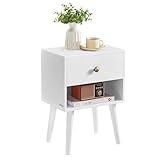 VASAGLE Nachttisch, Beistelltisch mit Schublade und offener Ablage,...