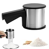 Dulynva Mehlsieb Edelstahl Puderzuckerstreuer Einhand Mehlsieb mit Griff...