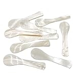 Rockreyoa 10 Stück Perlmutt Löffel Klein Kaviarlöffel Set Natur...