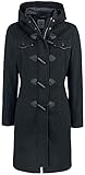 Brandit Damen Duffle Mantel long 9427, Einfarbig, Gr. X-Small, Schwarz...