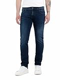 Replay Herren Jeans Anbass Slim-Fit mit Power Stretch, Dark Blue 007-1...