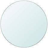 vidaXL Runde Tischplatte aus Hartglas, 500 mm, Couchtisch, Wohnzimmer, Haus