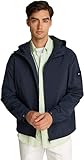 Tommy Hilfiger Herren Windbreaker Jacke Branded Hooded Sportlich, Blau...