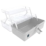 Calogy 33 cm Kunstbedarf-Aufbewahrung, 3-lagig, Kunststoff, Näh-Bastelbox...