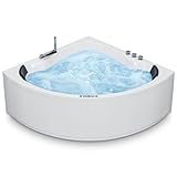 AQUADE Whirlpool Badewanne - Eckbadewanne 140x140 cm - Unikales...