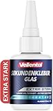 Sekundenkleber Gel Glas extra stark - Glaskleber transparent wasserfest,...