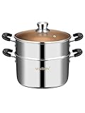 VENTION Dampfgarer Kochtopf Induktion 22 cm, Couscous Topf 3,6L,...