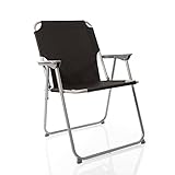 BigDean Klappstuhl Schwarz Campingstuhl Faltstuhl Angelstuhl robust...