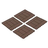 AQCQDQ 4 Stück Terrassenboden, 30 * 30 cm Terassenplatten Außenbereich,...