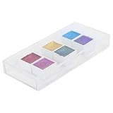 TOPINCN Festes Aquarellfarben Set mit Metallperlen Farben 6 Juwelenfarben...