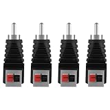 AXFEE 4 Stücke RCA Stecker, RCA-Stecker Adapter, rca zu Lautsprecher...