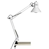 BRILLIANT Lampe Hobby Schreibtischlampe E27 weiß – verstellbare...