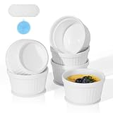 Highkit Creme Brulee Schälchen 6 Stück, 9 cm - 200 ml Souffle Förmchen...
