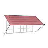 Relaxdays Fallarmmarkise, HxB: 120x350 cm, einziehbar, UV-Schutz,...