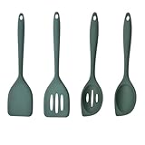4 Stück Kochlöffel aus Silikon, Kochutensilien, 28 cm,...