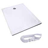 IMPTS Duschwanne Duschtasse komplettset,70x100x4 quadrat extra flach Eckig...