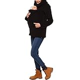 amropi Tragejacke für Mama und Baby 3 in 1 Damen Langarm Kapuze Känguru...