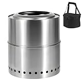 yanwuwa Kompakte 27,9 cm zusammenklappbare Flammschale, rostfrei, niedriger...