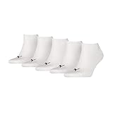 PUMA Unisex Puma Unisex Plain Sneaker - Trainer (5 Pack) Socks, Weiß,...