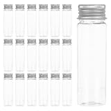 MOTHNUR 20 Stück Klare Plastik Reagenzgläser mit Aluminiumdeckel...