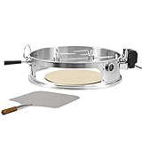 BBQ-Toro Edelstahl Pizzaring Set mit Grillspieß | Pizzaeinsatz und...