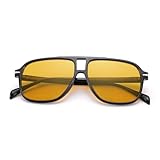 COASION Retro Pilot Sonnenbrille für Frauen Männer Klassisch Rechteckig...