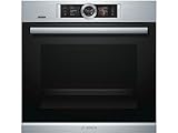 Bosch HRG6769S6 Serie 8 Smarter Einbau-Backofen mit Dampfunterstützung, 60...