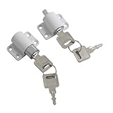 Gettimore Schiebetürschnäpper Set, Flügelriegel Sicherheitsschloss mit 2...