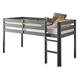 KENI Modernes Hochbett mit Leiter & 90 x 200 cm Liegefläche -...