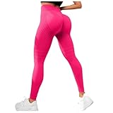 Leggins Plumi 3D Anticelulitis Damen，Scrunch Leggings Push Up Lange...