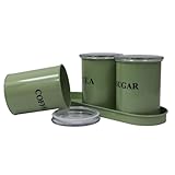 ZoeQide Vorratsdosen Küche Set Metall 3-teilig – Kaffeedose luftdicht,...