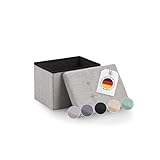 Blumtal Sitzbank mit Stauraum - Truhenbank mit Stauraum 41x31x31 cm -...