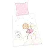 Herding Little Fairy Bettwäsche-Set, Wendemotiv, Kopfkissenbezug 80 x 80...