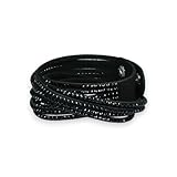 Acura-Styles Wickelarmband Damen Schwarz Länge 40 cm Breite 2 cm Bracelet...