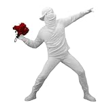 Banksy Figur Skulptur, Blumenwerfer Ornament, Home Store Tischdekoration...