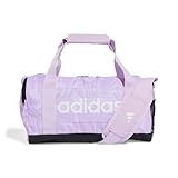 adidas Unisex Essentials Linear Duffel Bag, Ice Lavender/Bliss Lilac/White,...