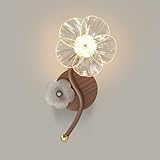 AoLa LED Blume Wandleuchte Innen Landhausstil Glas Wandlampe Modern 3...