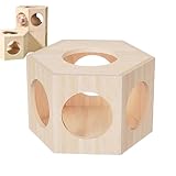 Hamster Versteck | Holzhaus Für Hamster,Gehege Labyrinth Zubehör Deko...