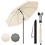 WOLTU Sonnenschirm φ 155 cm, Balkonschirm Strandschirm UV-beständig...